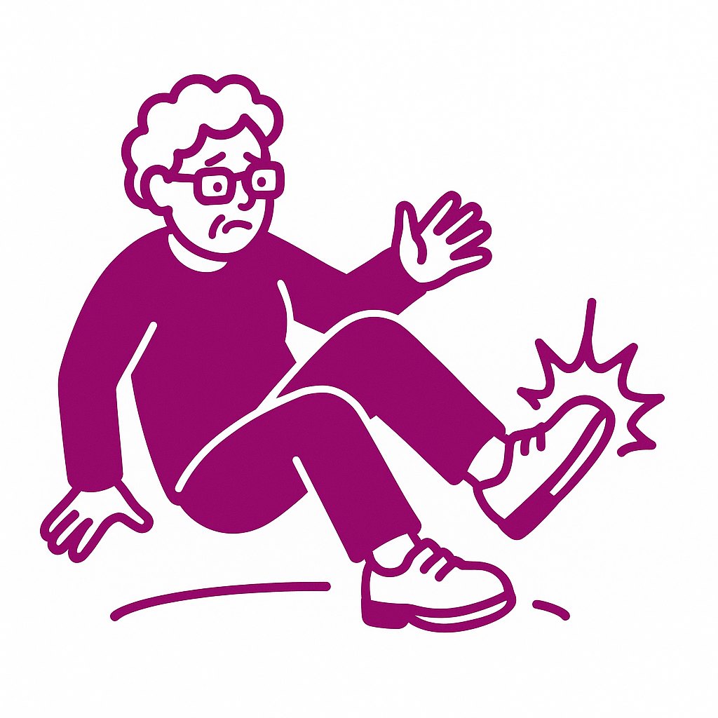 Valpreventie oudere op de grond